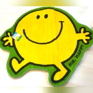 Mr. Happy Roger Hargreaves Yellow & Green Rug NOS New With Tags!